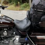 Harley road glide packed for trip